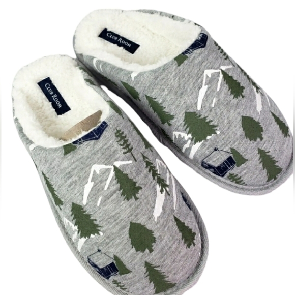Club ROOM Sherpa Lined & Memory Foam Lounge Comfort NWT Slipper - Men's - Picture 2 of 10